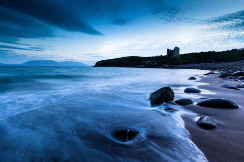 Round stones on Minard Beach