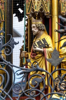Gothic sculpture of the Archbishop of Mainz