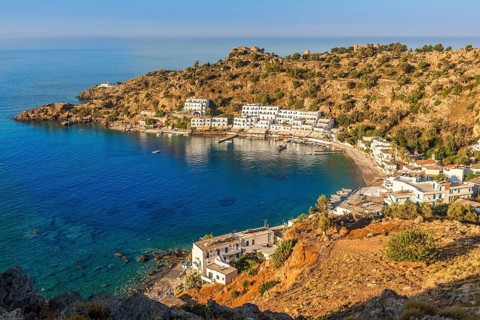 Small village accessible only by sea