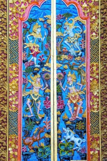 Carved door