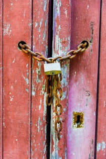 Lock on a chain