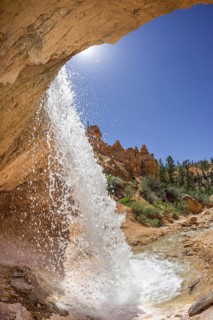 Waterfall at Mossy Cave Trail