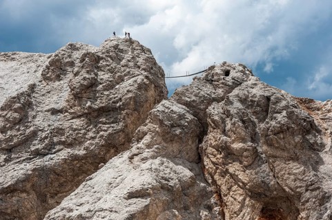 Dibona Via Ferrata with suspension bridge
