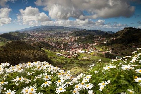 View from the Mirador de San Cristobal de Jardina to La Laguna and the Anaga Mountains