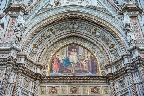 Marble facade of Florence Cathedral