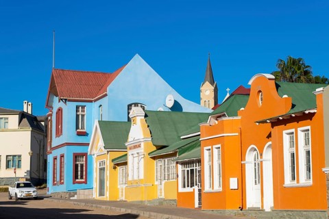 Colourful houses from German colonial times