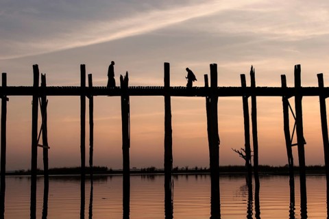 U Bein Bridge in the evening light