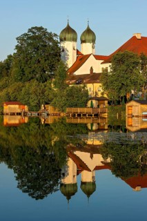 Benedictine Kloster Seeon monastery with monastery church of St. Lambert