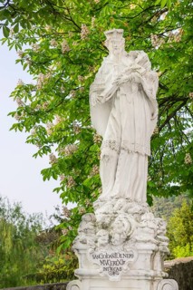 Statue of St. Nepomuk at the church of St. Othmar