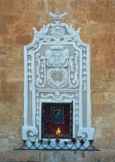 Small shrine with a Sanctuary Lamp
