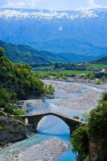 Roman bridge of Benja across river Shkumbin