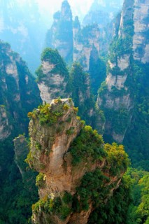 Avatar' mountains with vertical quartz sandstone rocks