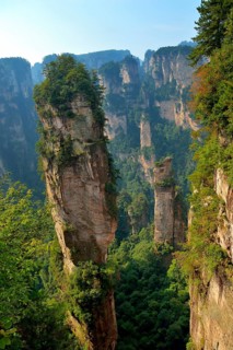 Avatar' mountains with vertical quartz sandstone rocks