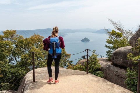 Tourist at Mount Misen