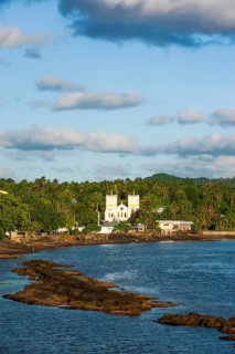 Church in tropical surroundings