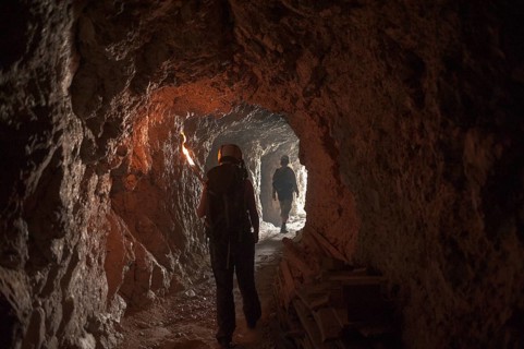 First World War tunnel leading through Mt Kleiner Langazuoi
