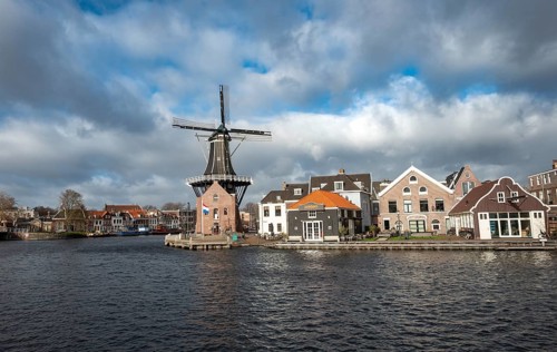 De Adriaan windmill on the river Spaarne