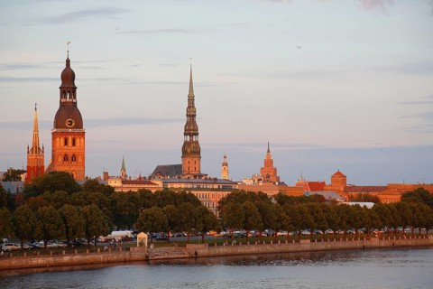 Historic centre with the banks of the Daugava River
