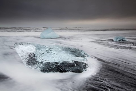 Ice on the beach