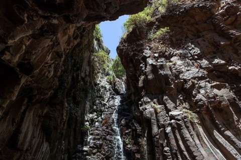 Salto de Agua at the end of the Barranco de Arure
