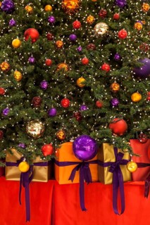 Colourful Christmas baubles