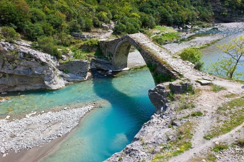 Roman bridge of Benja across river Shkumbin