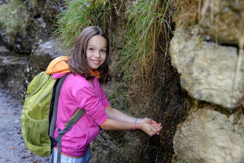 Child getting water