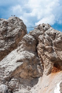 Dibona Via Ferrata with suspension bridge