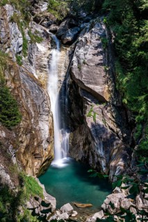 Waterfall in the Groppenstein Gorge