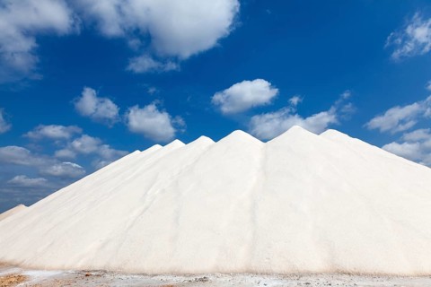 Sea salt in the Salinas de Llevant saltworks