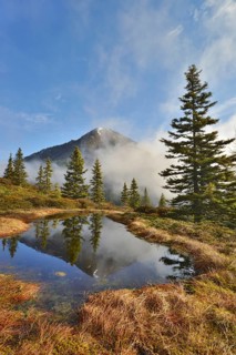 Mountain landscape in the spring