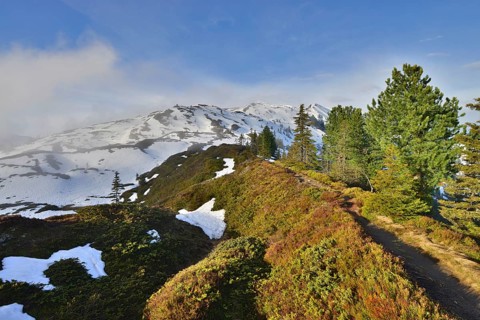 Mountain landscape with snow