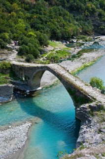 Roman bridge of Benja across river Shkumbin