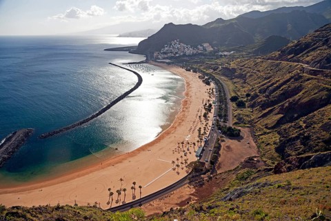 Sand beach Playa de Las Teresitas