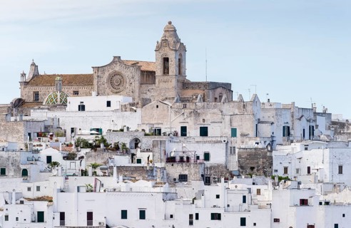 View of the town with the cathedral