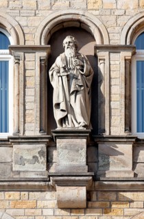 Saint statue at the seminary