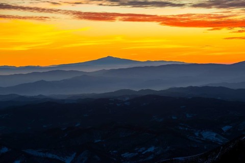 Sunset on Mount Amiata