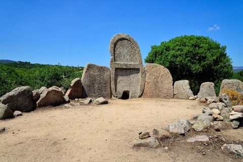Front with portal rock