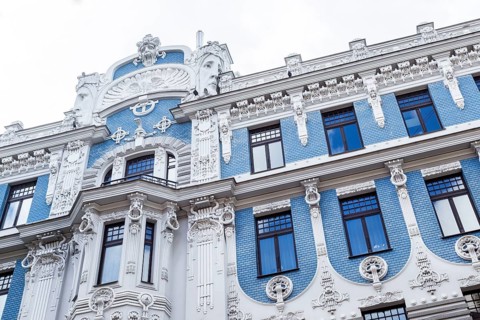 Facade of the building in No. 10b Elizabetes iela street