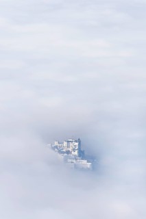 Hohensalzburg Castle in the mist