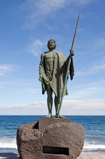 Statue of Guanche king Mencey Adjona