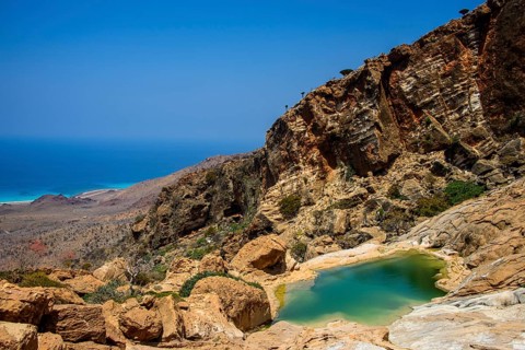Pond at the coast