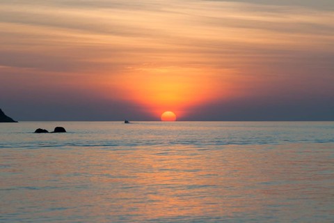 Tropical sunset from Ko Lipe island