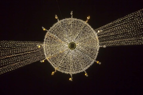 Christmas lights at Am Graben street
