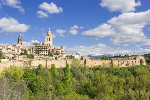 Segovia Cathedral and old town