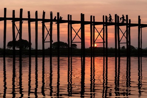 U Bein Bridge in the evening light