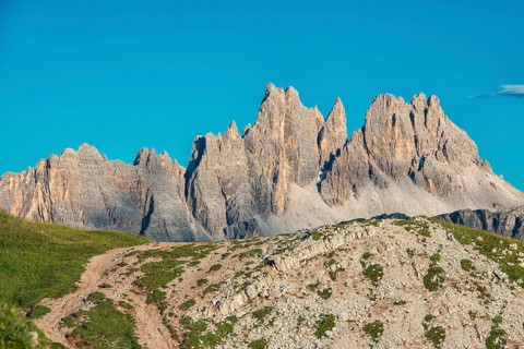 Croda da Lago mountain in the evening light