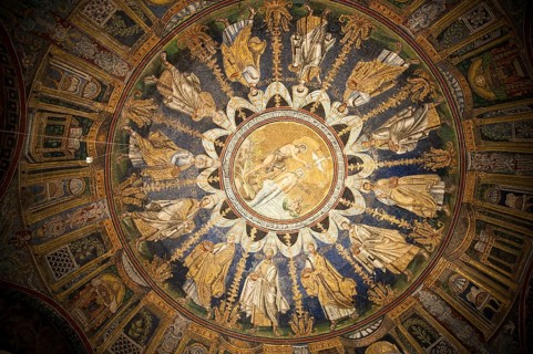 Ceiling mosaic in the Baptistry of the Cathedral of Ravenna