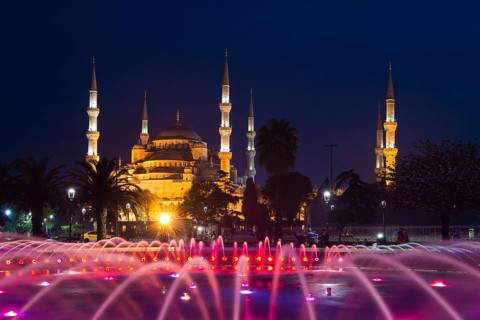 Illuminated Sultan Ahmed Mosque
