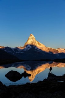 First sunlight on the Matterhorn